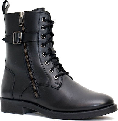 Γυναικεία Μποτάκια Member 61912 Μαύρο Δέρμα