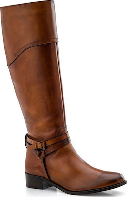 Boxer Δερμάτινες Ανατομικές Μπότες σε Ταμπά Χρώμα