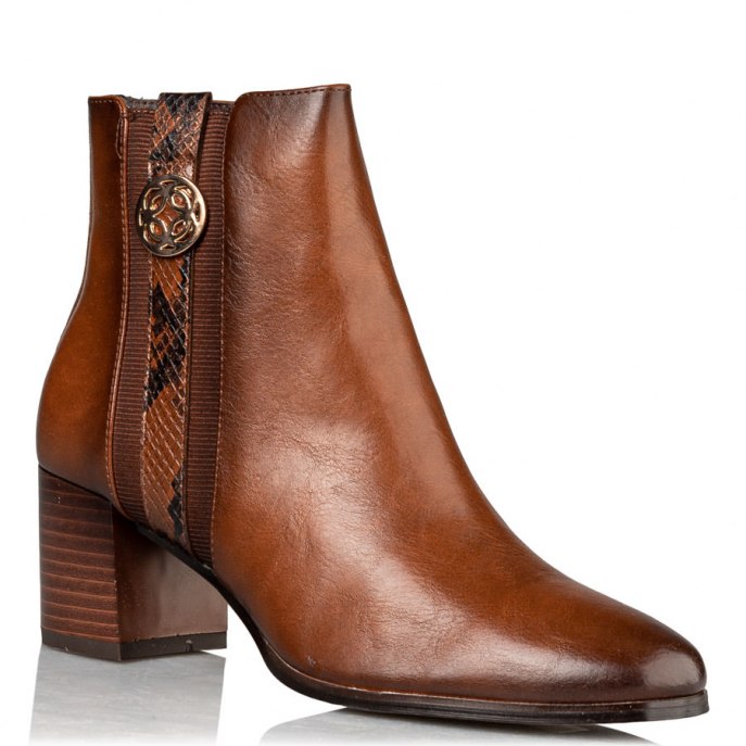 Miss NV δετά ankle boots συνθετικά με χοντρό τακούνι