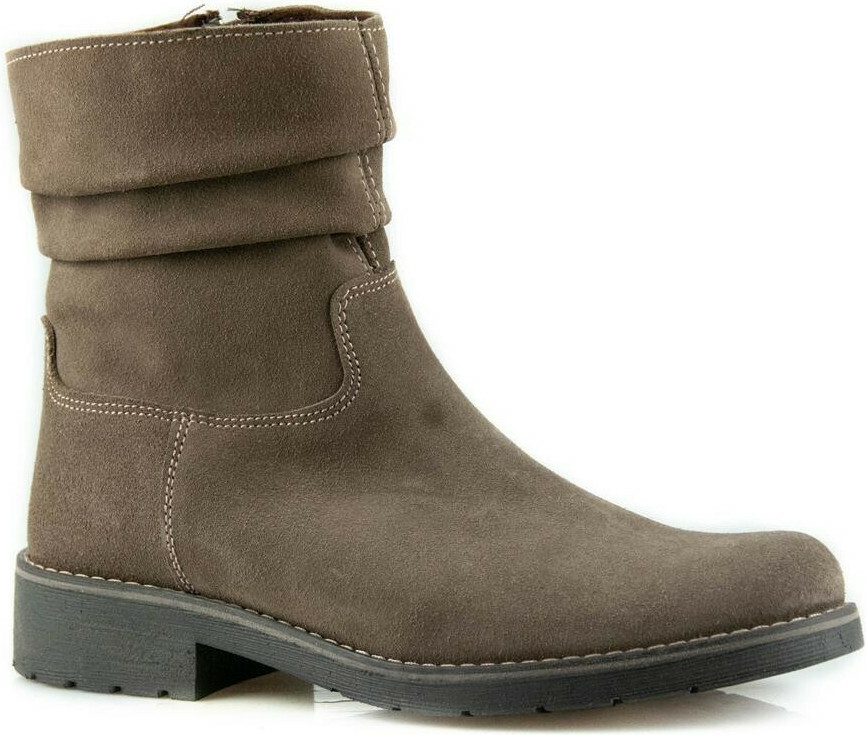 Adam's Shoes Suede Παιδικό Μποτάκι με Φερμουάρ για Κορίτσι Καφέ