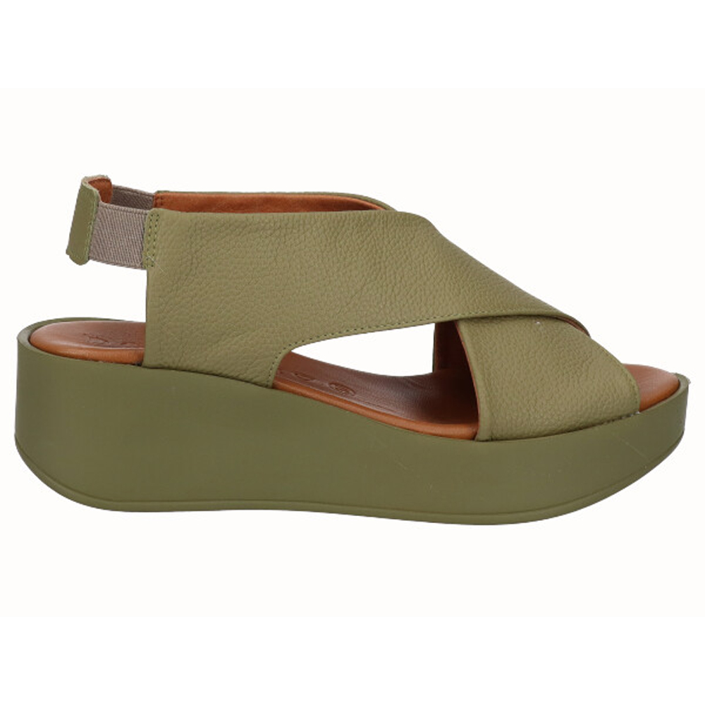 D'chicas Γυναικεία Πέδιλα Πλατφόρμες σε Πράσινο χρώμα