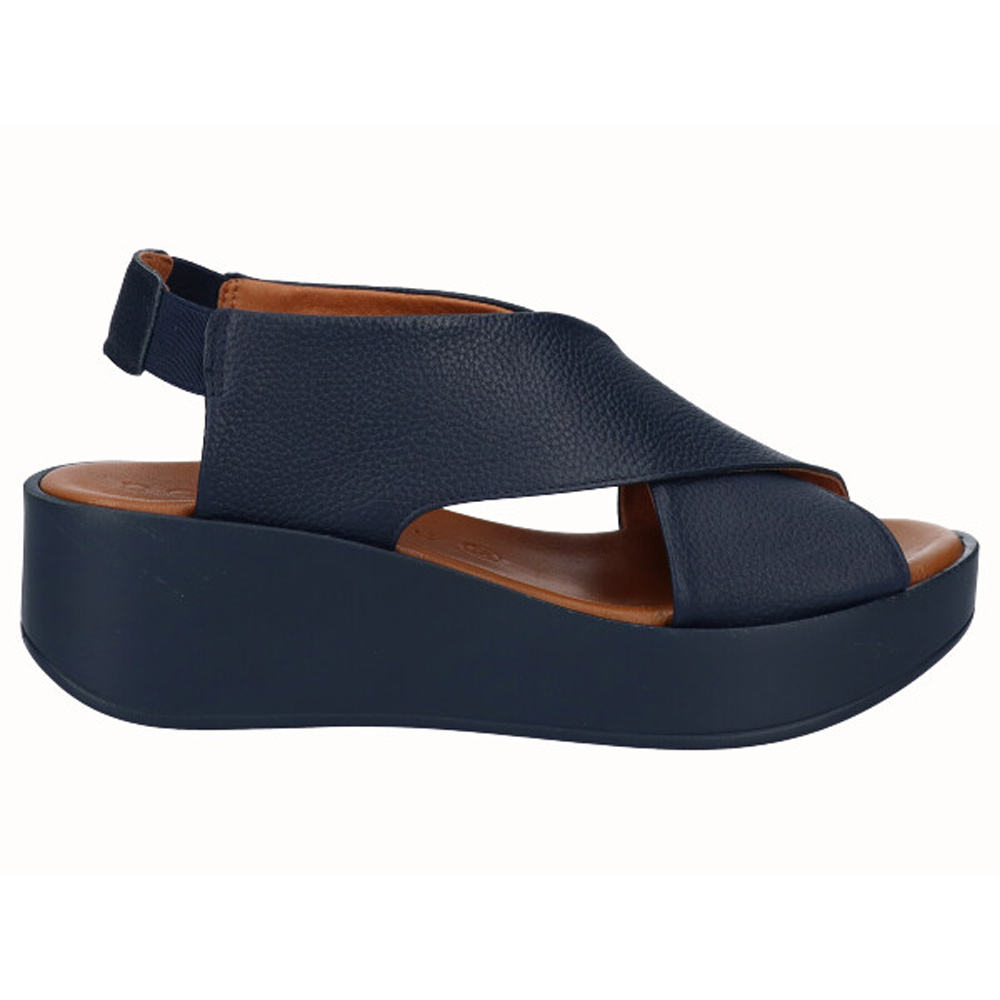 D'chicas Γυναικεία Πέδιλα Πλατφόρμες  σε μπλέ χρώμα